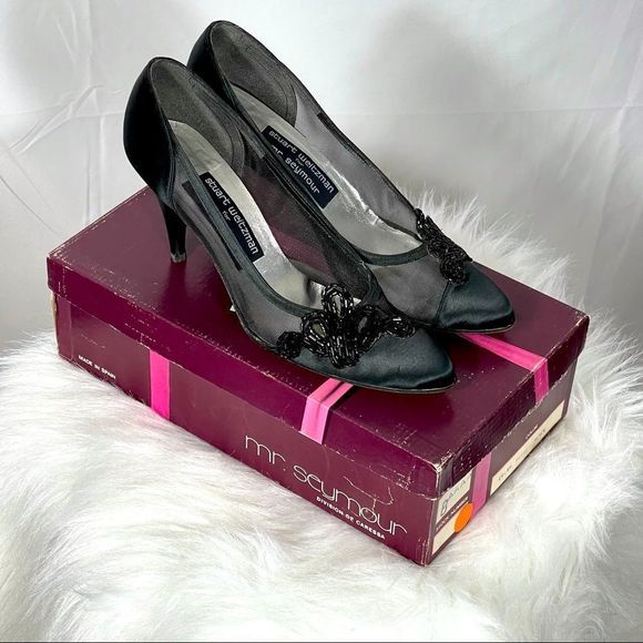 Stuart Weitzman Shoes - VINTAGE STUART WEITZMAN MR. SEYMOUR SATIN PUMPS